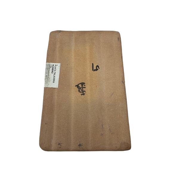 Talavera Number 9 or 6 Mexican Folk Art Pottery‎ Hand Painted Tile - Picture 3 of 6